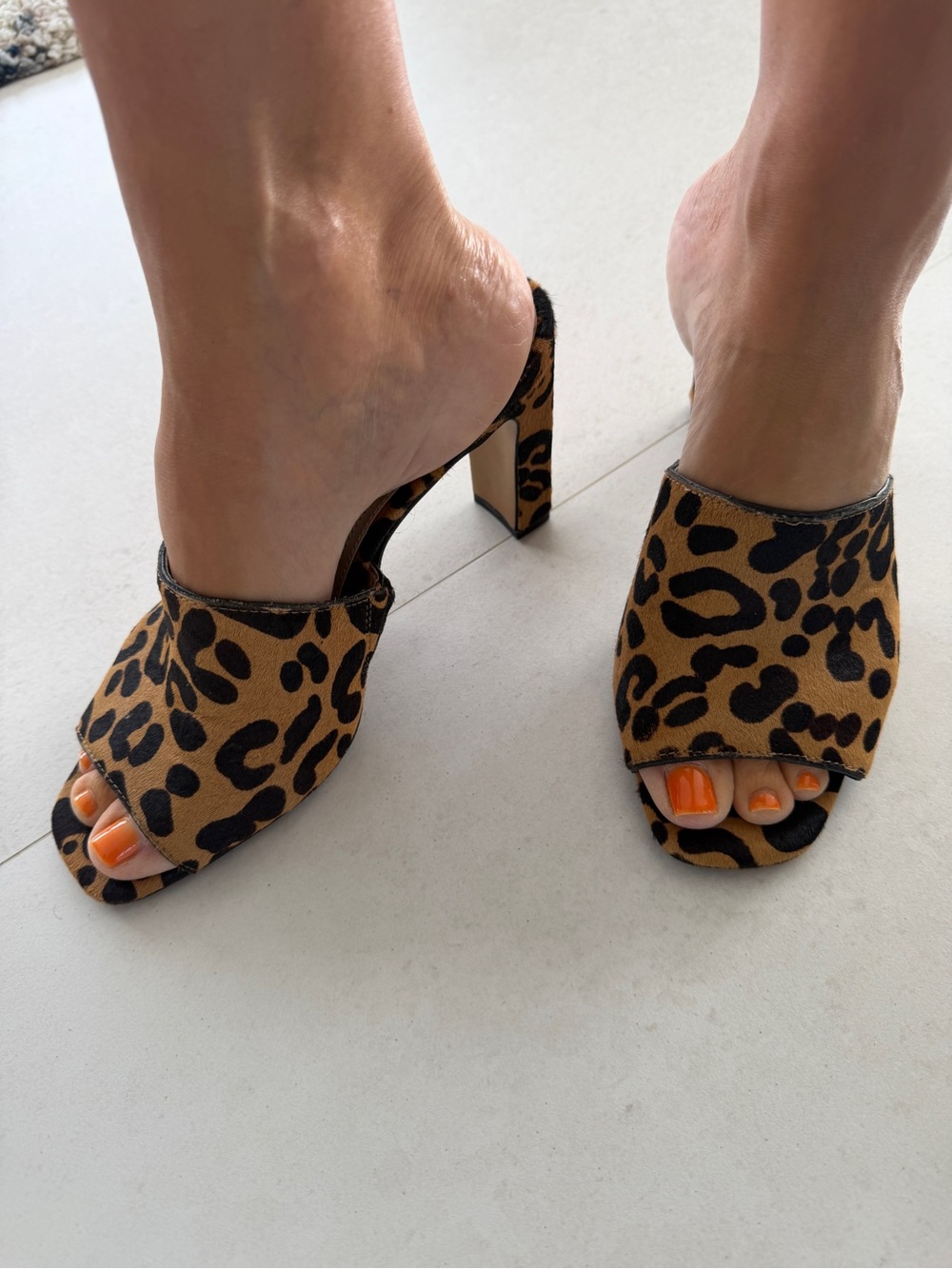 Steven By Steve Madden Leopard Print Open-Toe Mules - Black & Brown